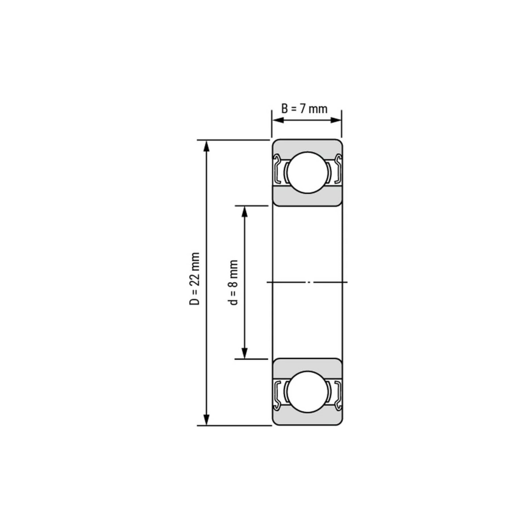 608 Zz Rulman 8x22x7 10 Adet
