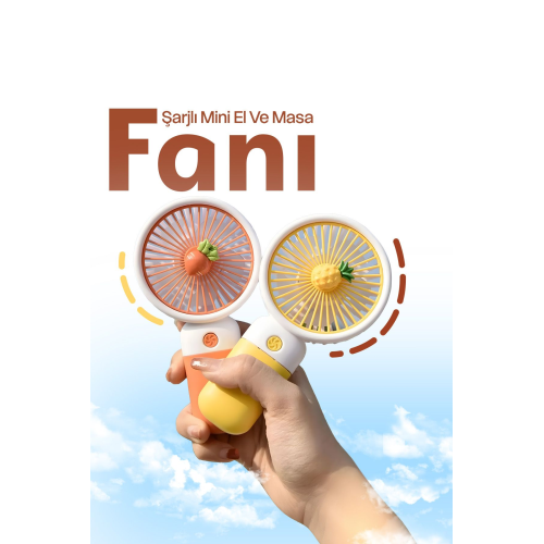 Şarjlı Masa Ve El Fan Taşınabilir Şarjlı Edilebilir Mibfan