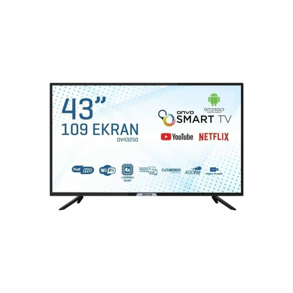 OV43250 43'' 109 Ekran Full HD Dahili Uydu Smart Wifi Android LED TV.