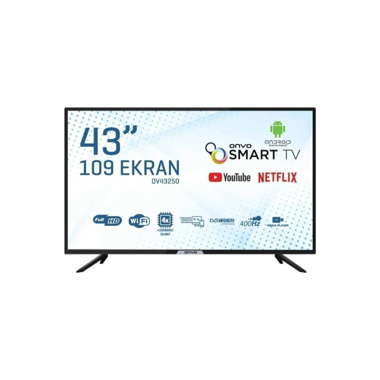 OV43250 43'' 109 Ekran Full HD Dahili Uydu Smart Wifi Android LED TV.