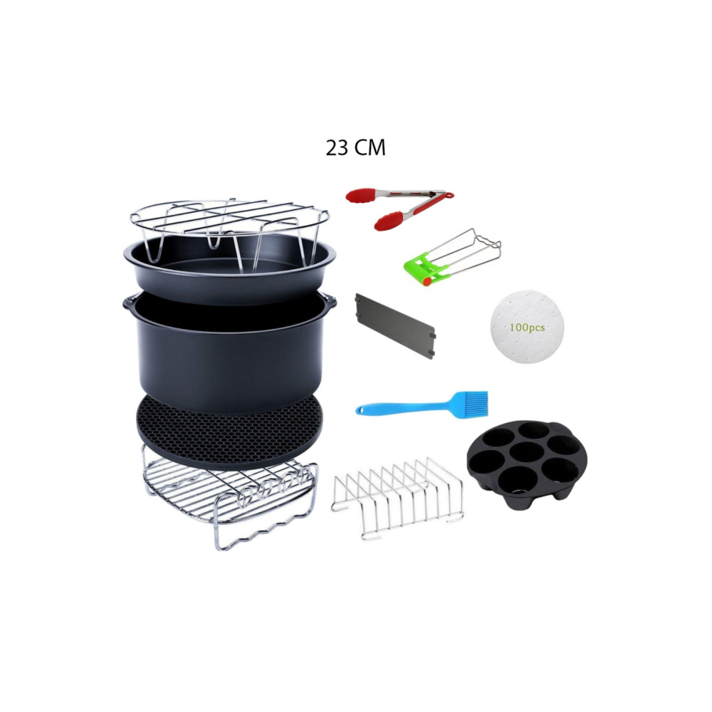 Xiaomi, Philips, Karaca, Arzum, Tefal, Kumtel Uyumlu XXL 9inç Hava Fritözü 12'li Yedek Parça Seti