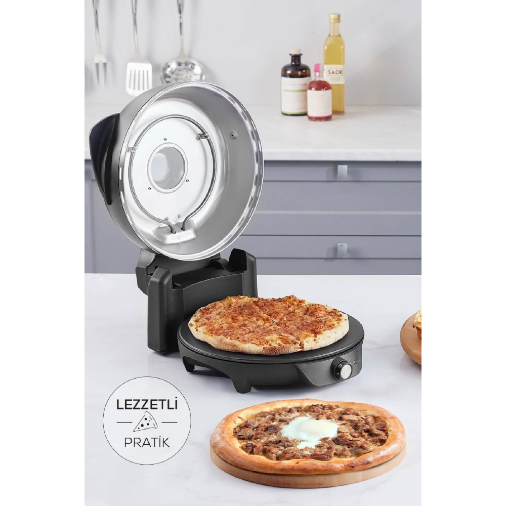 Gastro 10 in 1 Pizza Lahmacun ve Tandır Ekmeği Makinesi Biodiamond Matte Black