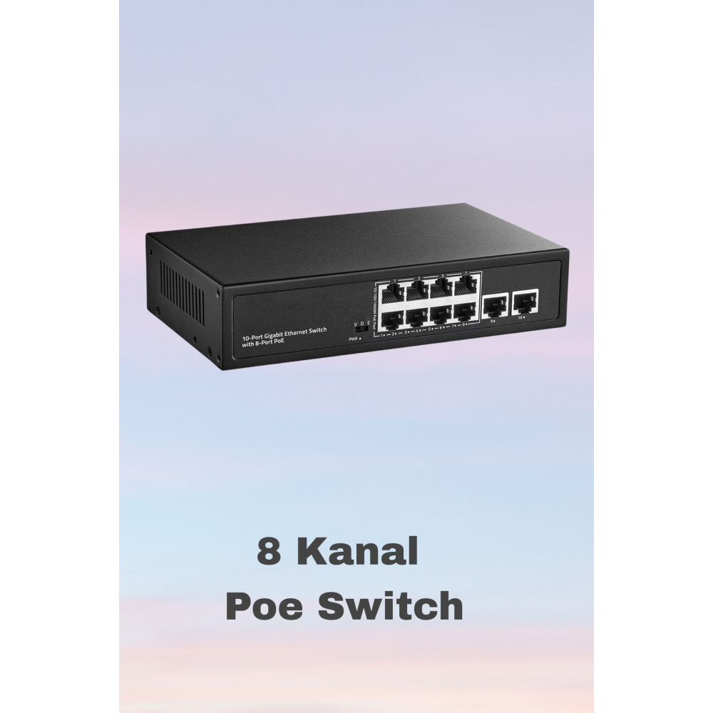 8+2 Port 10/100 125W Poe Switch