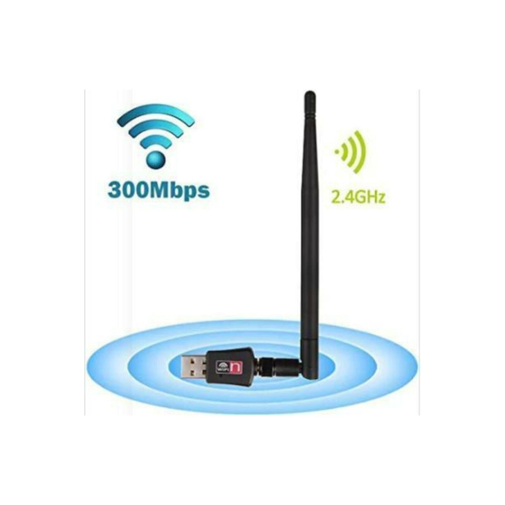 300 Mbps Antenli Wireless Adaptör Kablosuz Ağ Pc Wifi Alıcı Usb