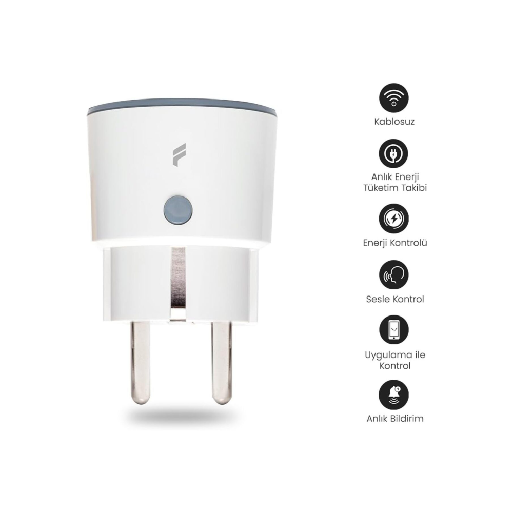 Akıllı Priz, Wifi, Uzaktan Kontrol, Anlık Enerji Tüketim Takip, Zamanlayıcı
