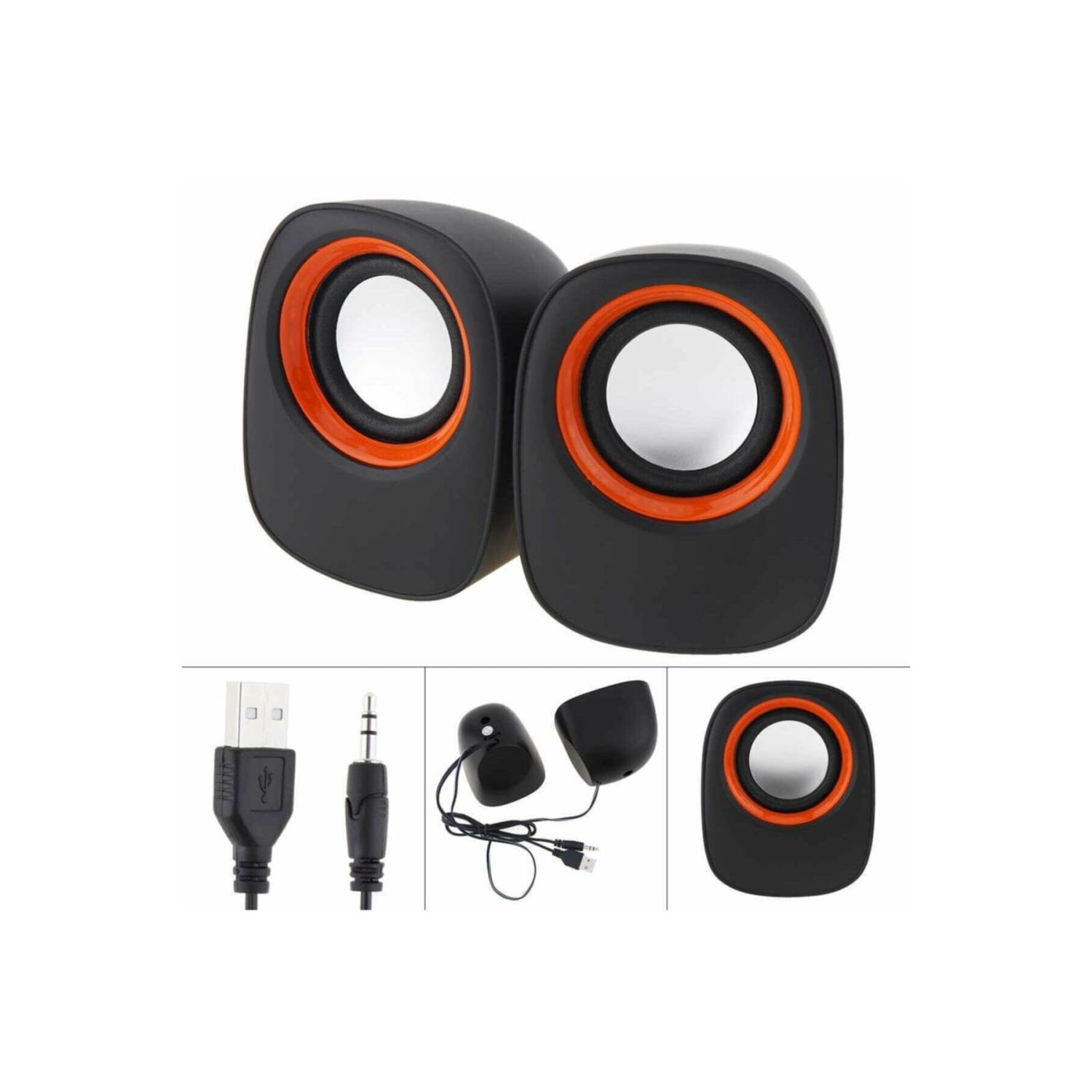 Bilgisayar Hoparlörü Pc Laptop Notebook 1+1 Ses Sistemi 3.5mm Jack Girişli Multimedia Usb Speaker