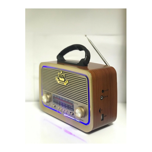 RT-301 Ahşap Nostaljik Görünümlü Bluetoothlu USB-SD Card Mp3 Çalar Radyo Müzik Kutusu