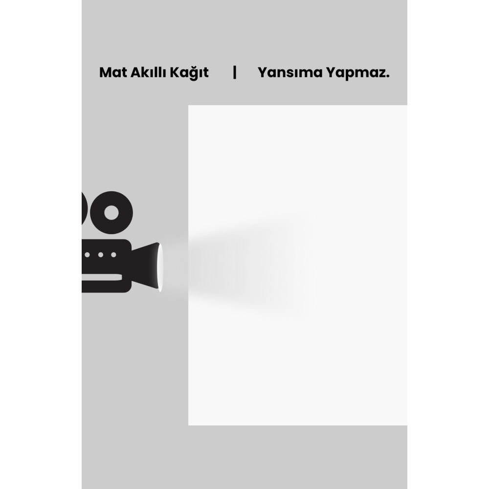 Projeksiyon Perdesi, Özel Boyut, Ev Sineması, Yapıştırıcı Gerektirmeyen, Duvar Projeksiyon Perdesi