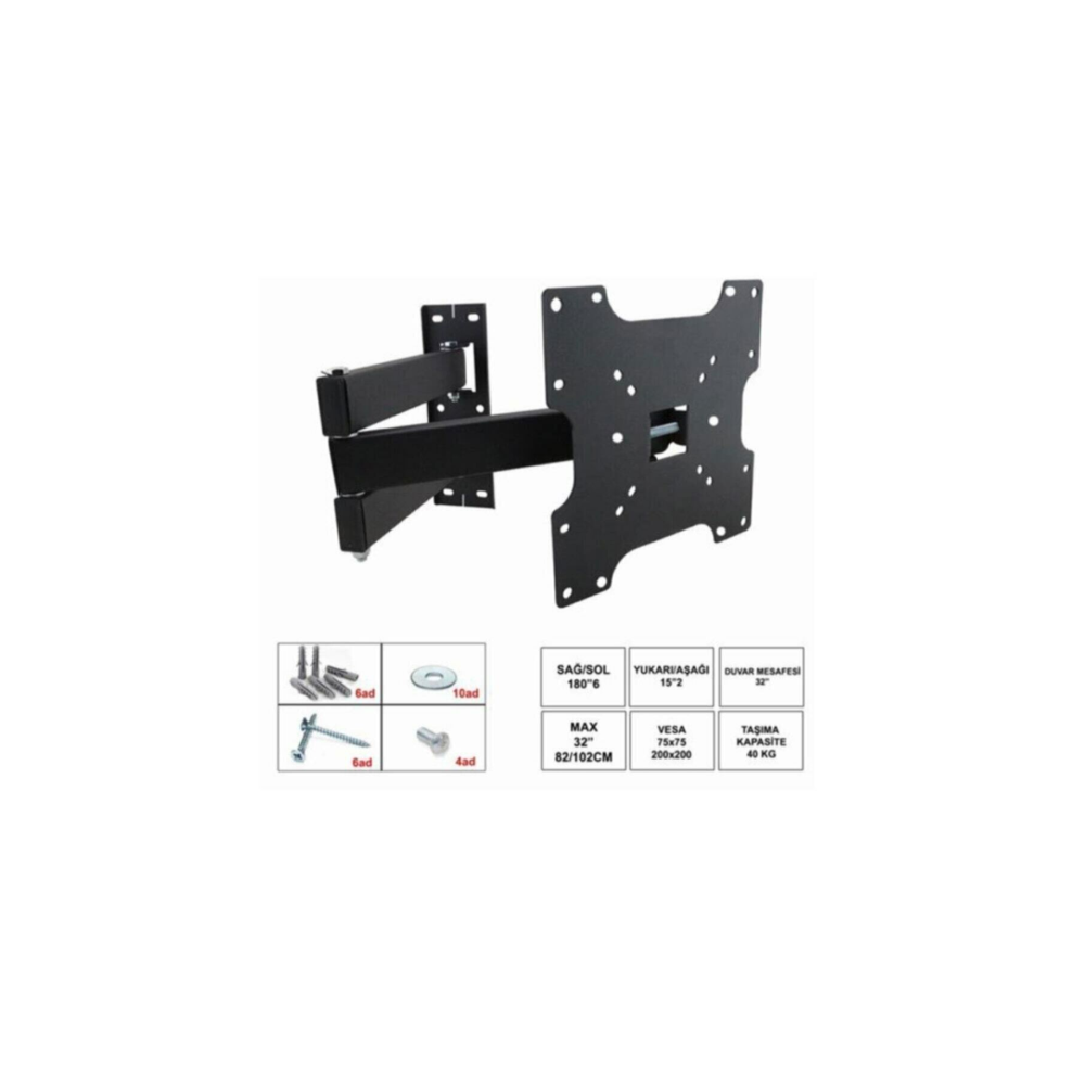 Technozi F4 32kh 32 Inç 55-82 Cm Iki Kol Kelebek Hareketli Askı Aparatı