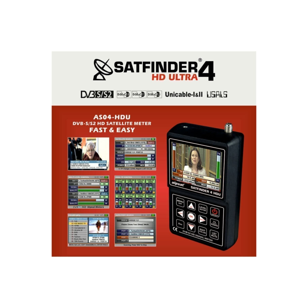 Satfinder 4 Hd Ultra Görüntülü Full Hd Uydu Bulucu