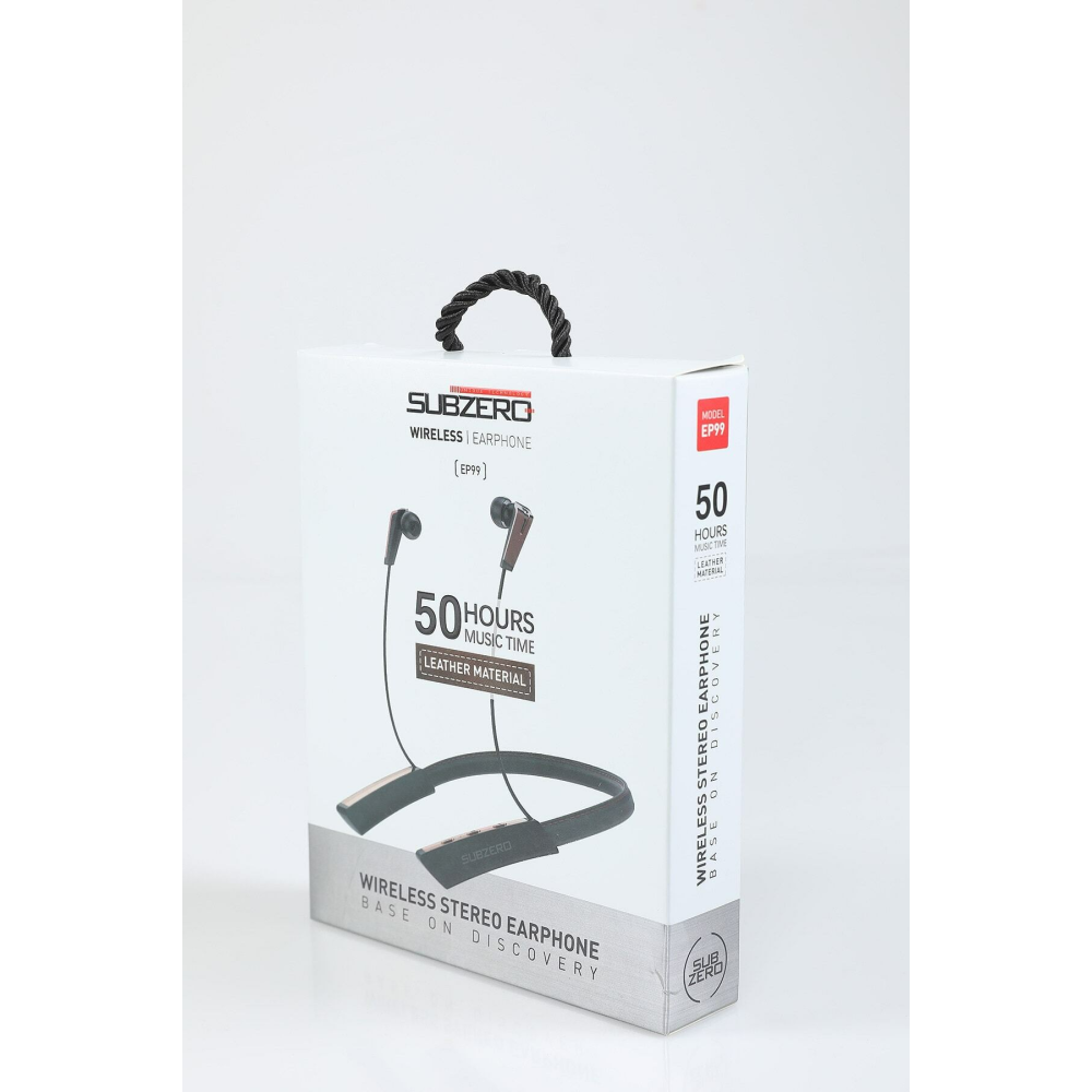 Ep99 Kablosuz Bluetooth Kulaklık Wıreless Stereo - Boyun Askılı Deri Sporcu Kulaklığı Super Bass