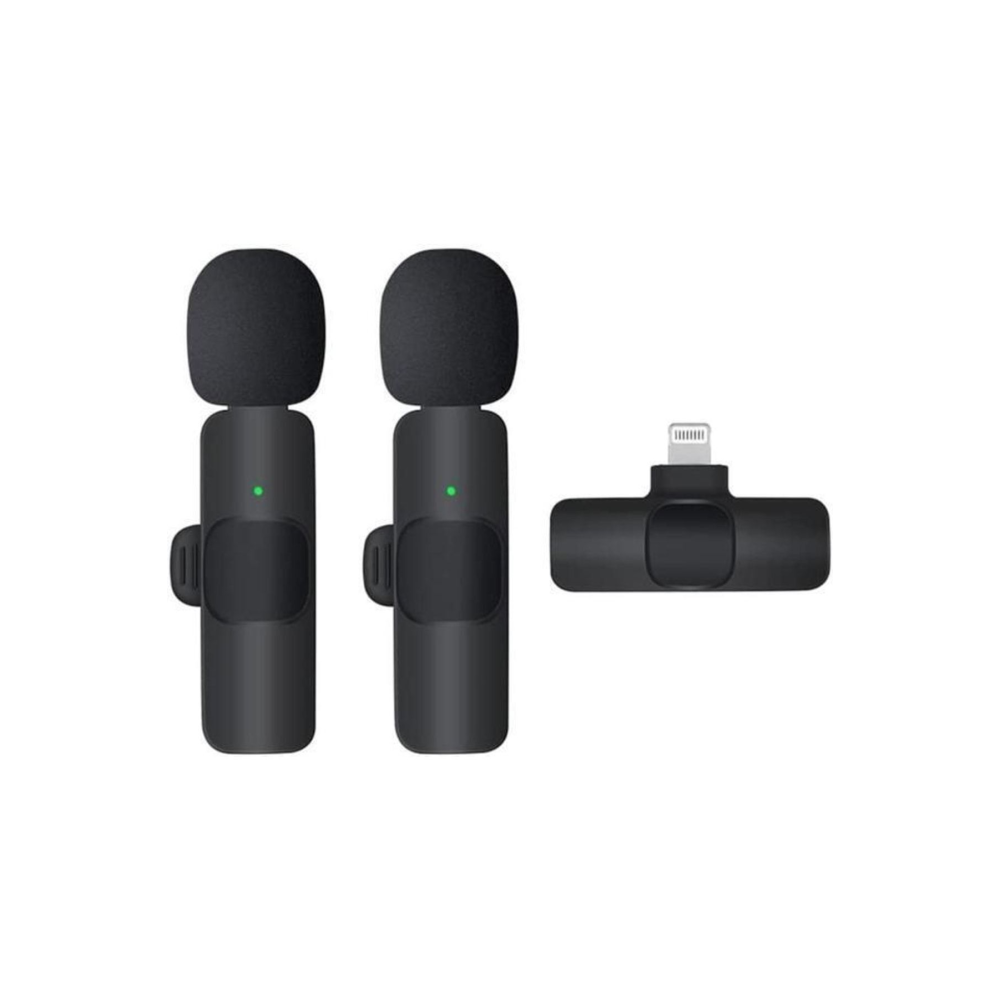 2 Adet Kablosuz Yaka Mikrofonu Iphone 2'li Mini Mikrofon K9