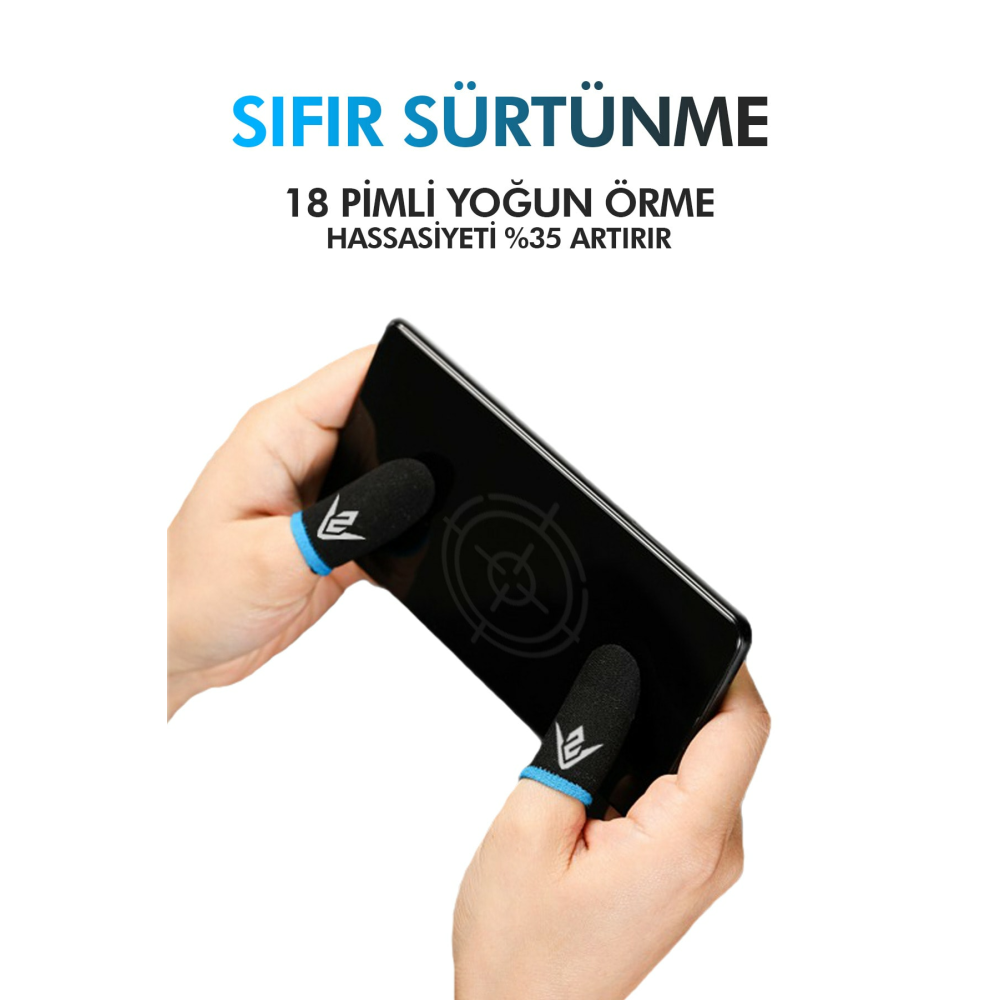 E-spor Parmak Eldivenleri - Pubg Oyun Eldiveni Ter Geçirmez 1 Çift - 2 Parmaklık