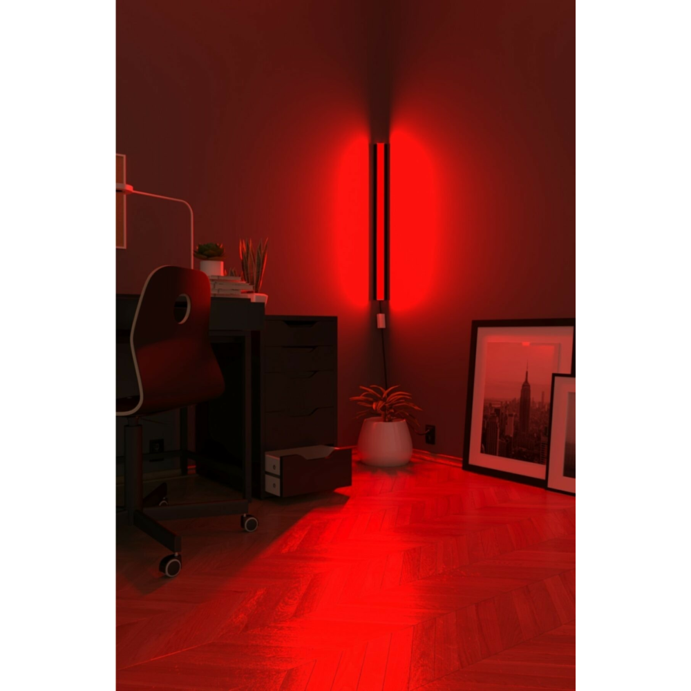 Uzaktan Kumandalı Köşe Rgb Led Abajur Aplik Gece Lambası Kumandalı