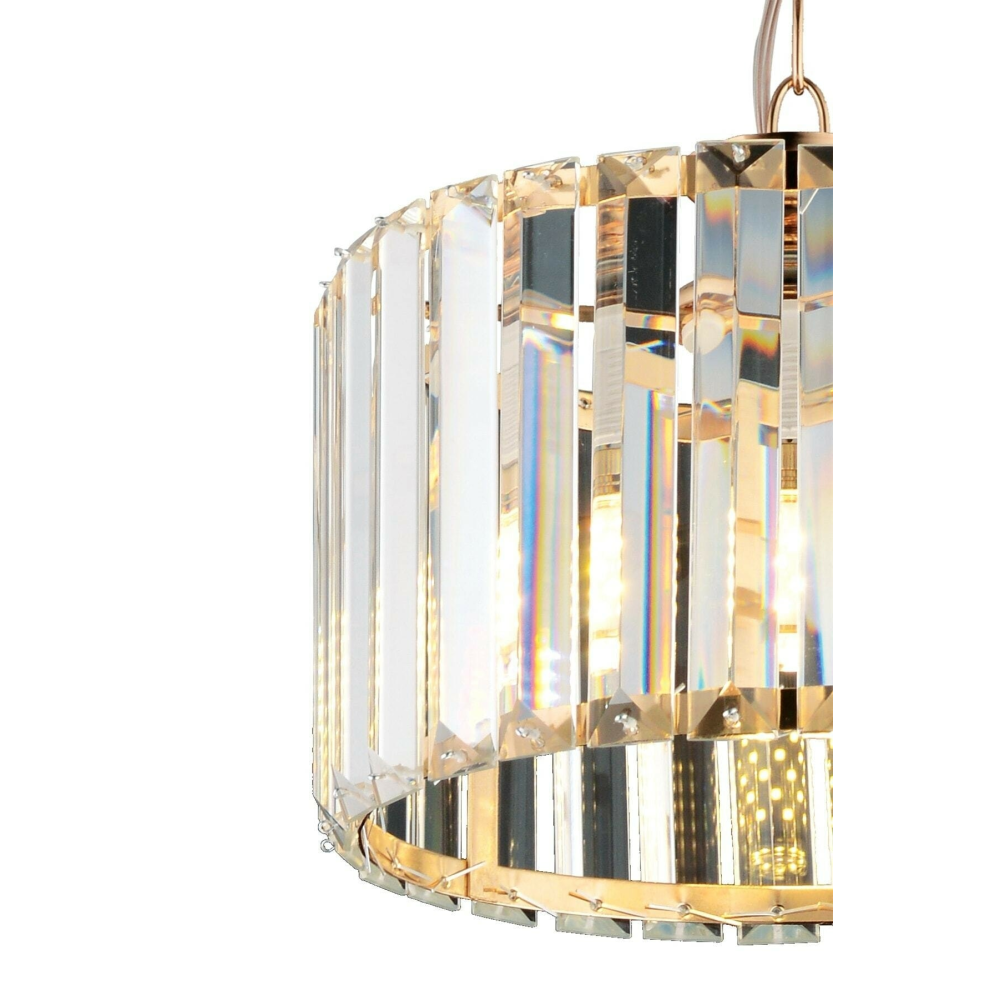 Modern Lüx Kristal Taşlı Gold 25lik Avize