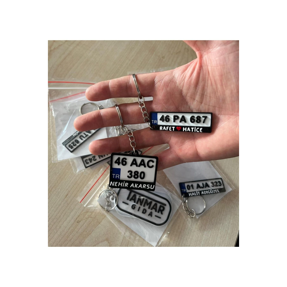 Kişiye Özel Plaka Anahtarlık (2 Adet )