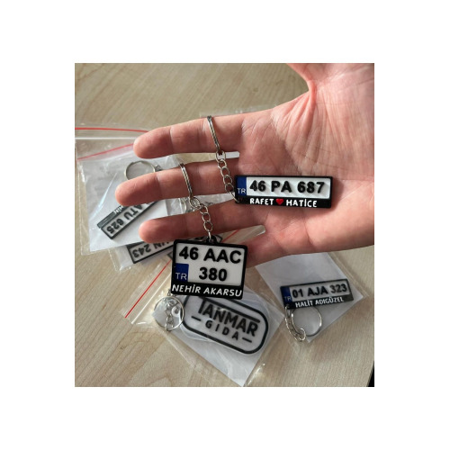 Kişiye Özel Plaka Anahtarlık (2 Adet )