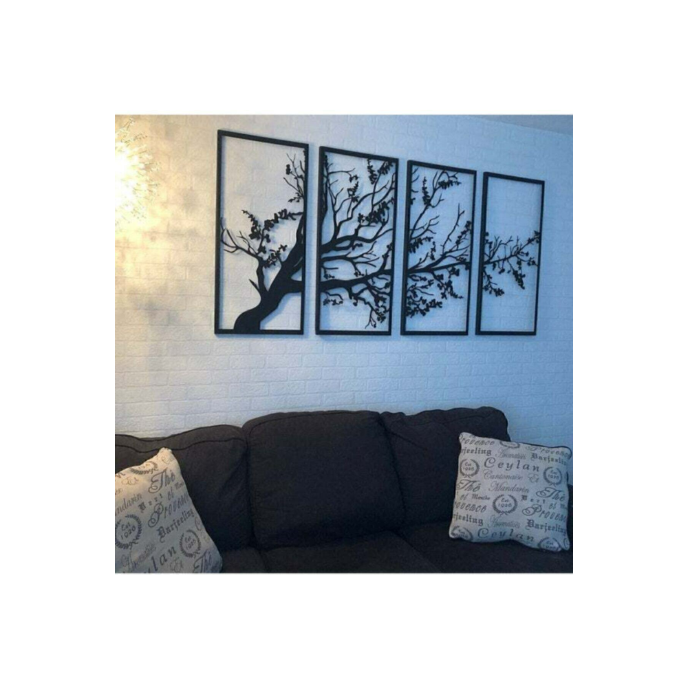 360 Market Dekoratıf Son Bahar Siyah 4'lü Hayat Ağacı Mhy 1060
