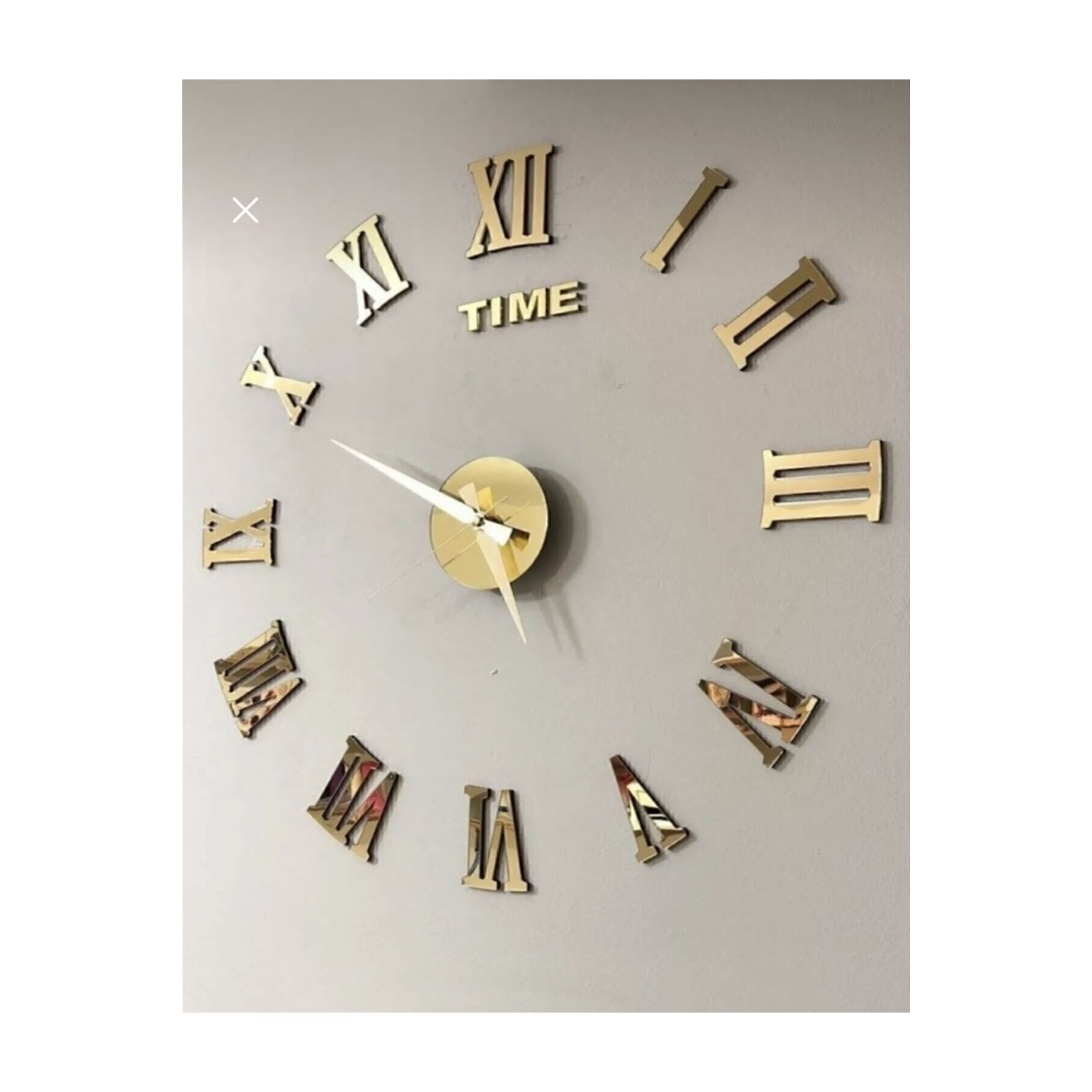 Dekoratif 3d Duvar Saati Pleksi Ayna Roma Rakamlı Büyük Boy Şık Ve Modern