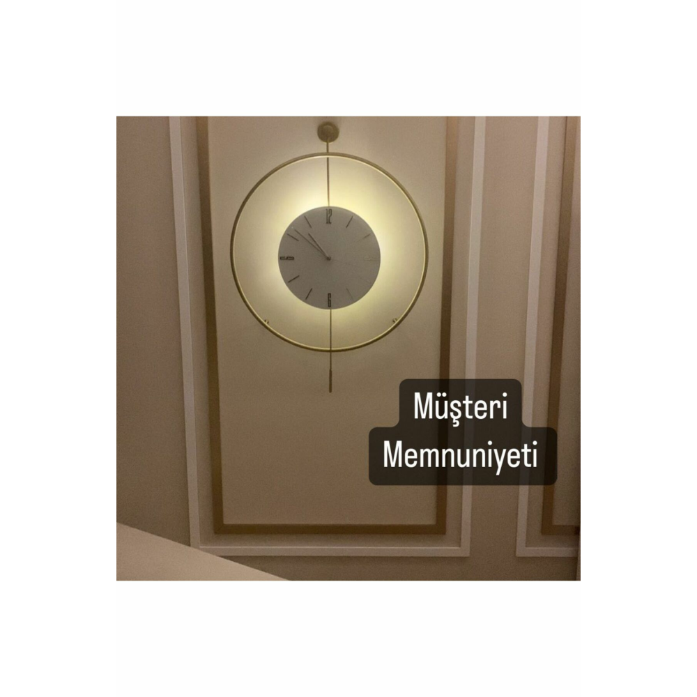 Timelless Kristal - Pilli Led (3adet Pil Ile Gelmektedir )- Duvar Saati 60 Çap , Metal Duvar Saati