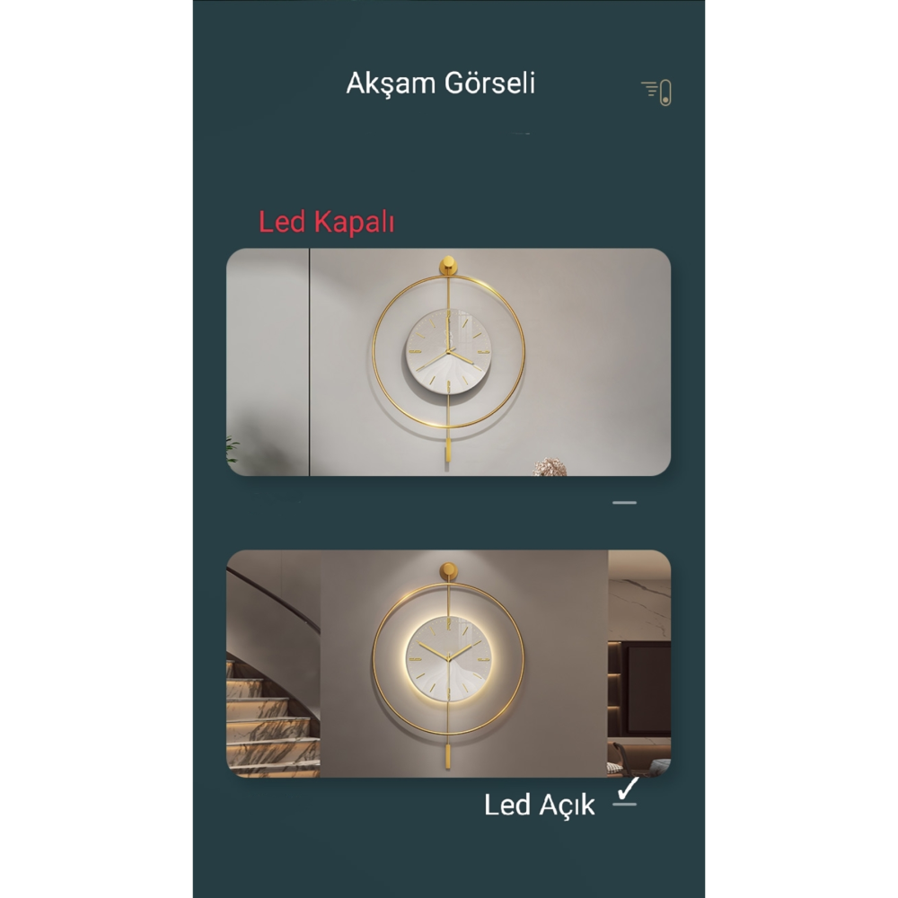 Timelless Kristal - Pilli Led (3adet Pil Ile Gelmektedir )- Duvar Saati 60 Çap , Metal Duvar Saati