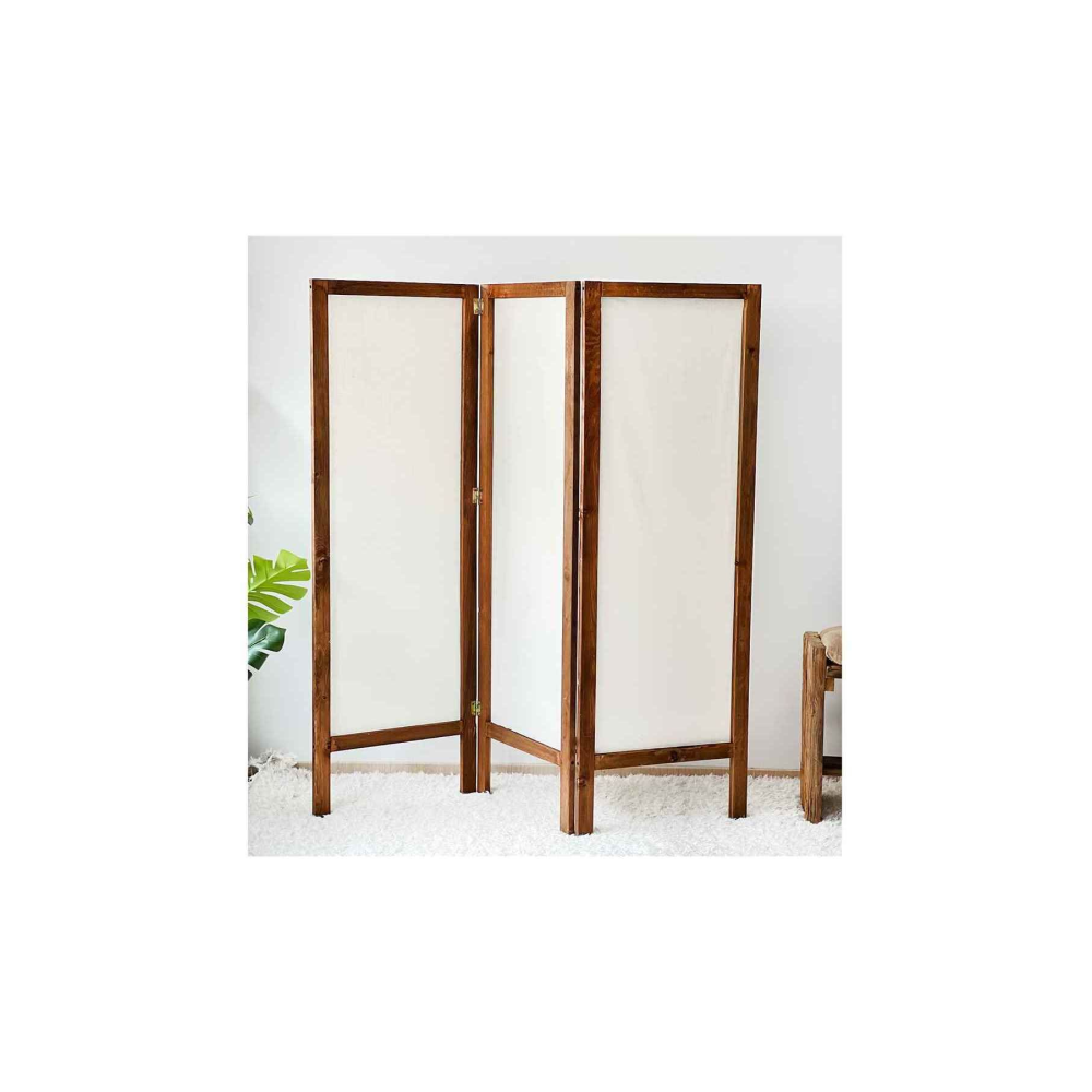 Ahşap Paravan Panel Kumaş Seperatör Paravan 6006