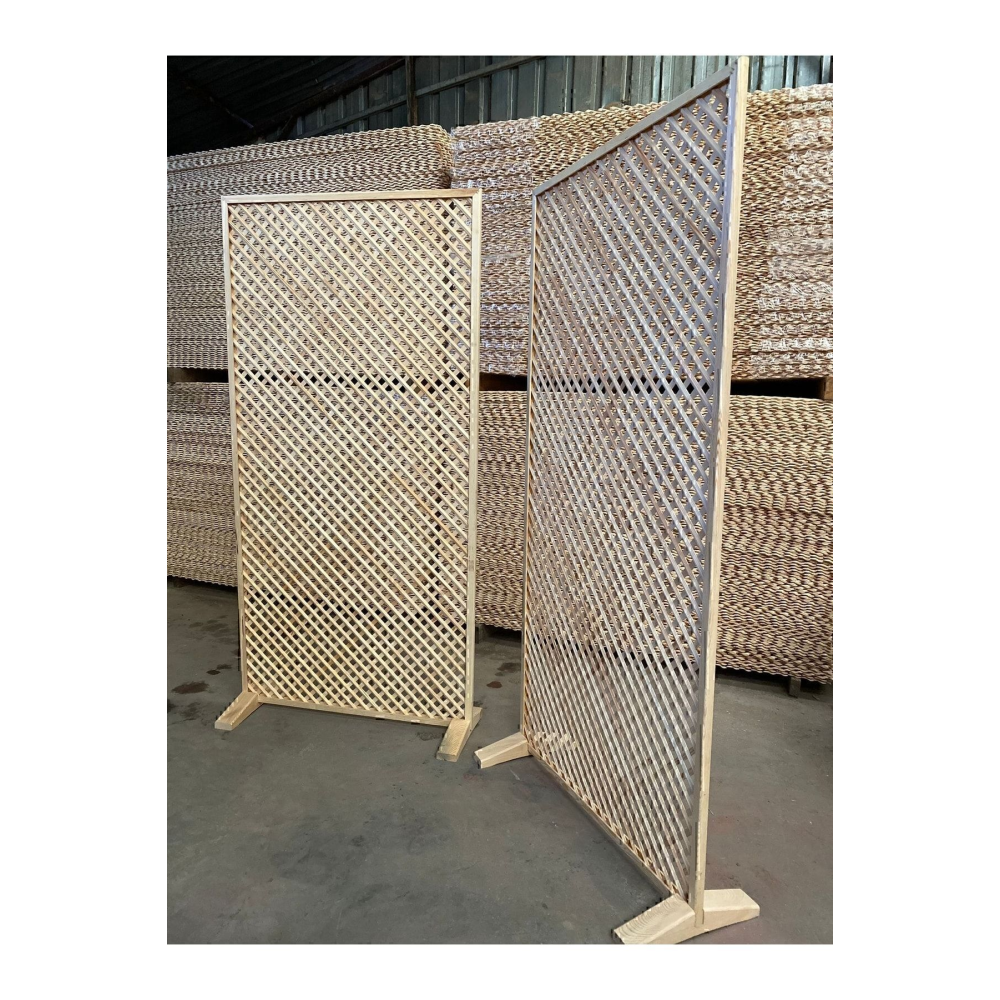 Ahşap Separatör Ahşap Paravan Çerçeveli Ayaklı Klasik 3 numara 100x200