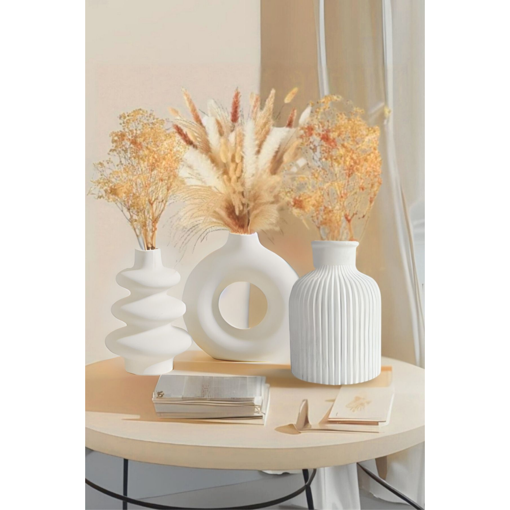 3lü İskandinav Tarzı Bohem Vazo Hediyelik Pinterest Pampas Vazosu Set Vazo Dekoratif Eşya