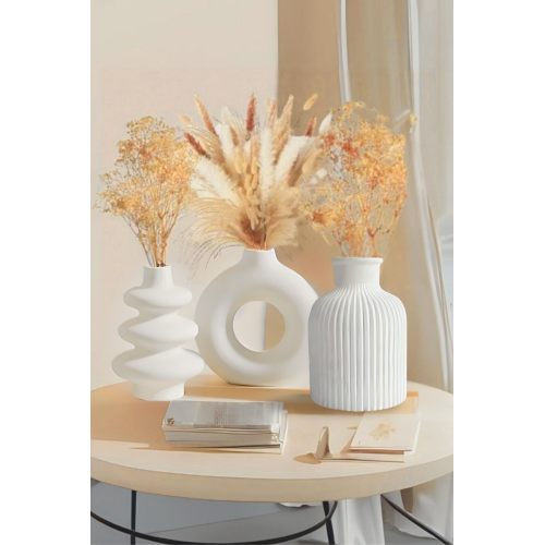 3lü İskandinav Tarzı Bohem Vazo Hediyelik Pinterest Pampas Vazosu Set Vazo Dekoratif Eşya