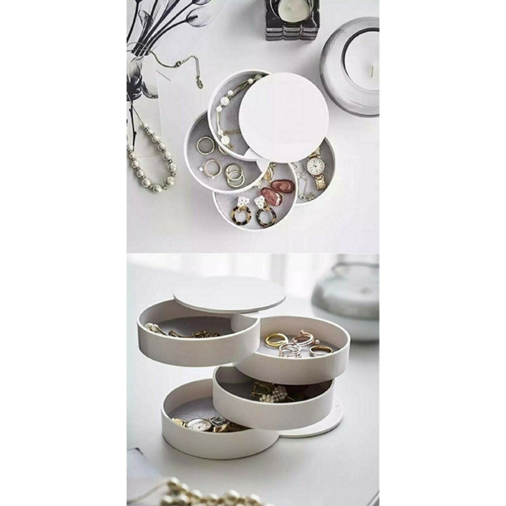 4 Katlı Döner Takı Organizeri - Takı Kutusu Organizer