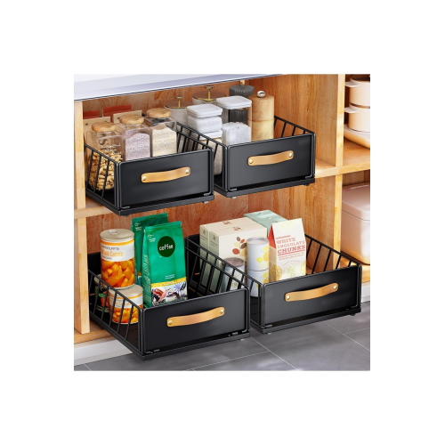 Çok Amaçlı Dolap Içi Raylı Çekmece Düzenleyici Montajsız Mutfak Banyo Kiler Sürgülü Sepet Organizer