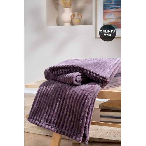 Holly Wellsoft Tv Battaniyesi 140x190 Cm - Kül Moru