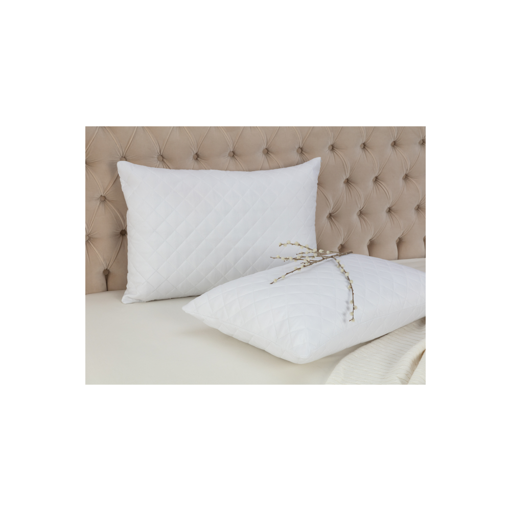 Raison 2 Li Kapitoneli Yastık Alezi - Beyaz - 50x70 Cm