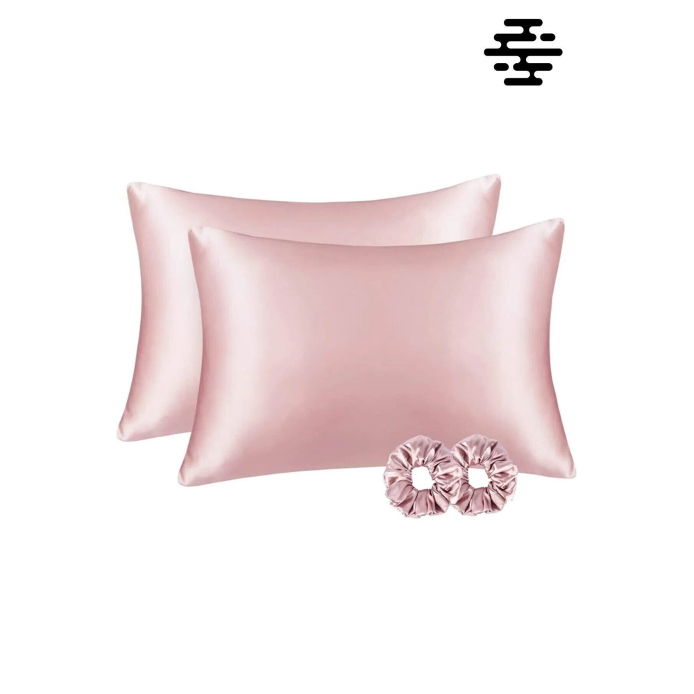 İpek Saten Yastık Kılıfı 2 Adet 50x70cm 2 Adet Saten Tokalı