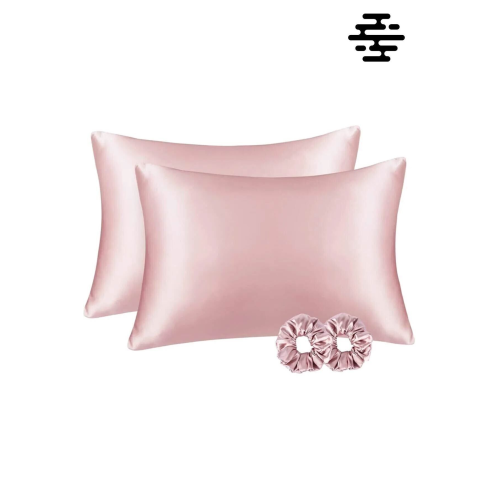 İpek Saten Yastık Kılıfı 2 Adet 50x70cm 2 Adet Saten Tokalı