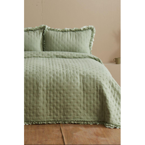 Viona Çift Kişilik Yatak Örtüsü Seti Adaçayı