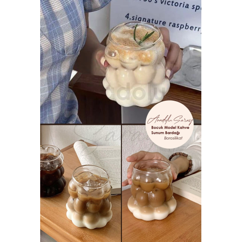 Isıya Dayanıklı Borosilikat Boncuk Şekilli Bardak | Kahve Ve Sunum Bardağı | Borosilikat Bardak