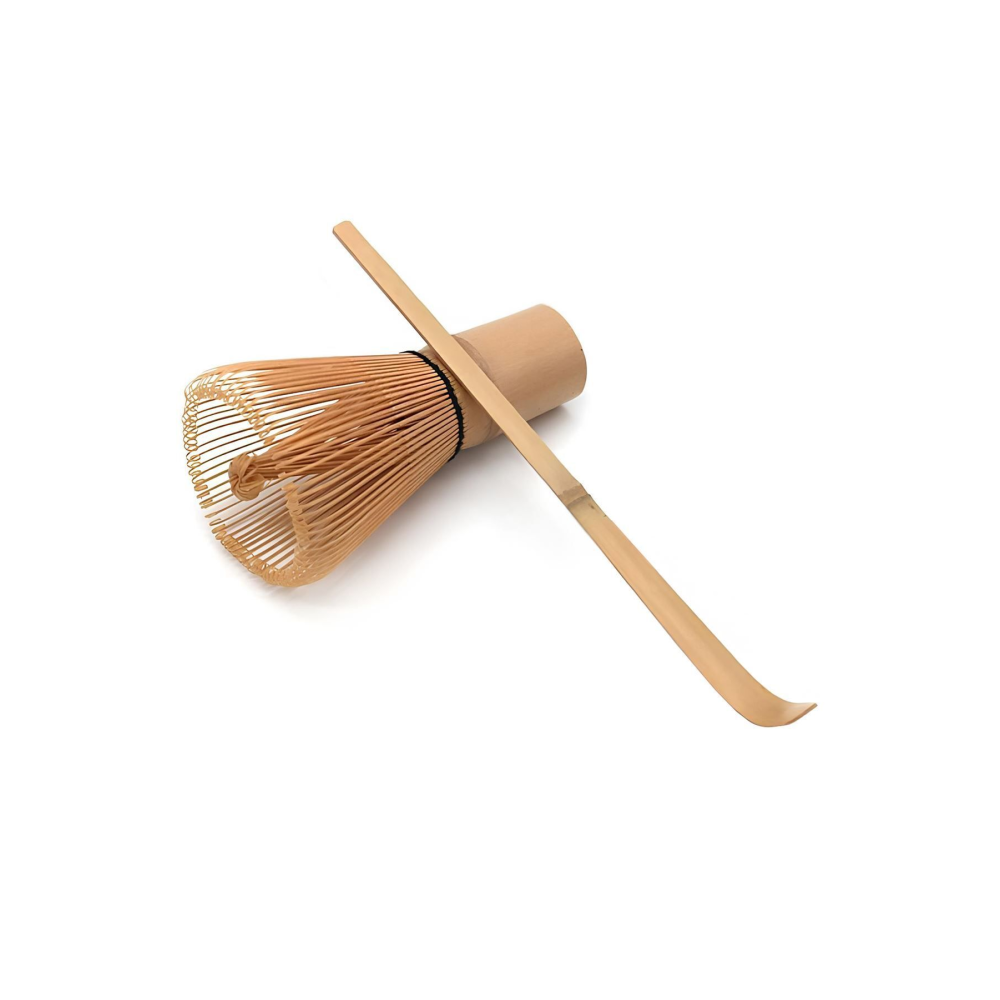 Bambu Matcha Çayı Karıştırıcı Fırça ve Kaşık Bamboo Whisk Köpürtücü cin552