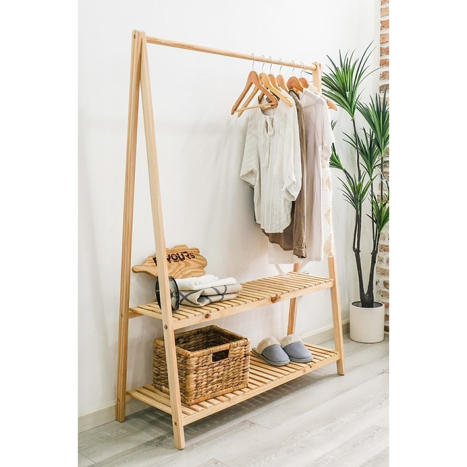 Konfeksiyon Elbise Askılık Iki Raflı 148 X 106 Cm