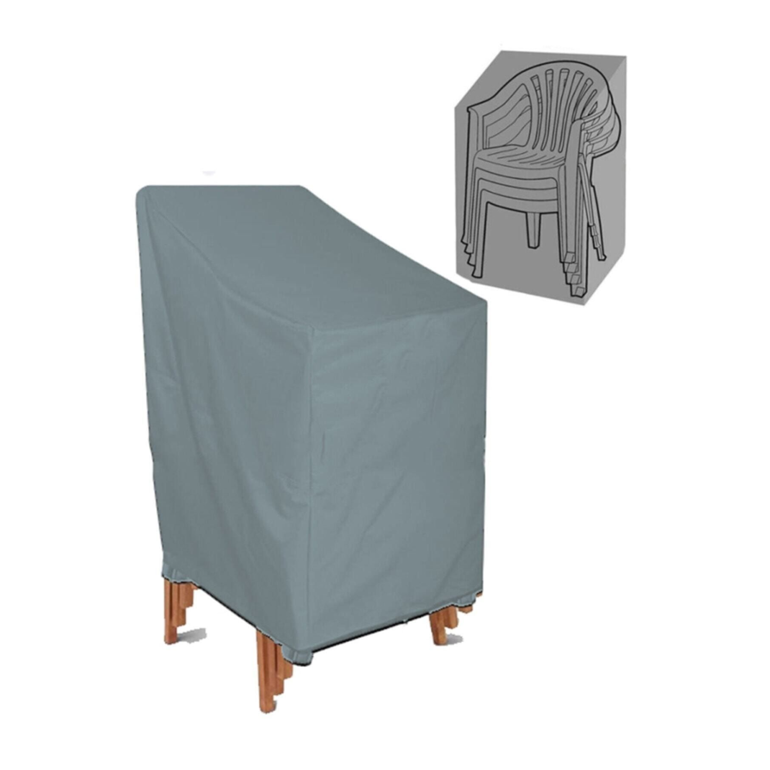 Bahçe Sandalyesi Koruma Örtüsü Sandalye Kılıfı Su Geçirmez - Gri