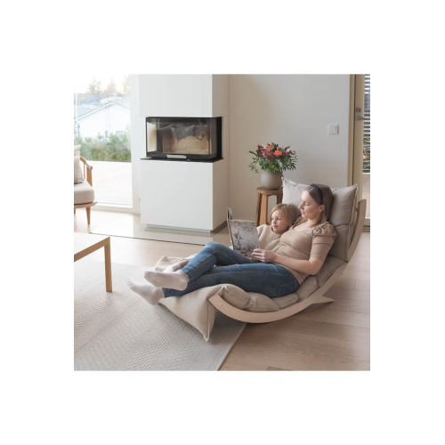 Sallanan Şezlong Sallanan Yer Yatağı Ahşap Minderli Çocuk Yatağı TV Koltuğu