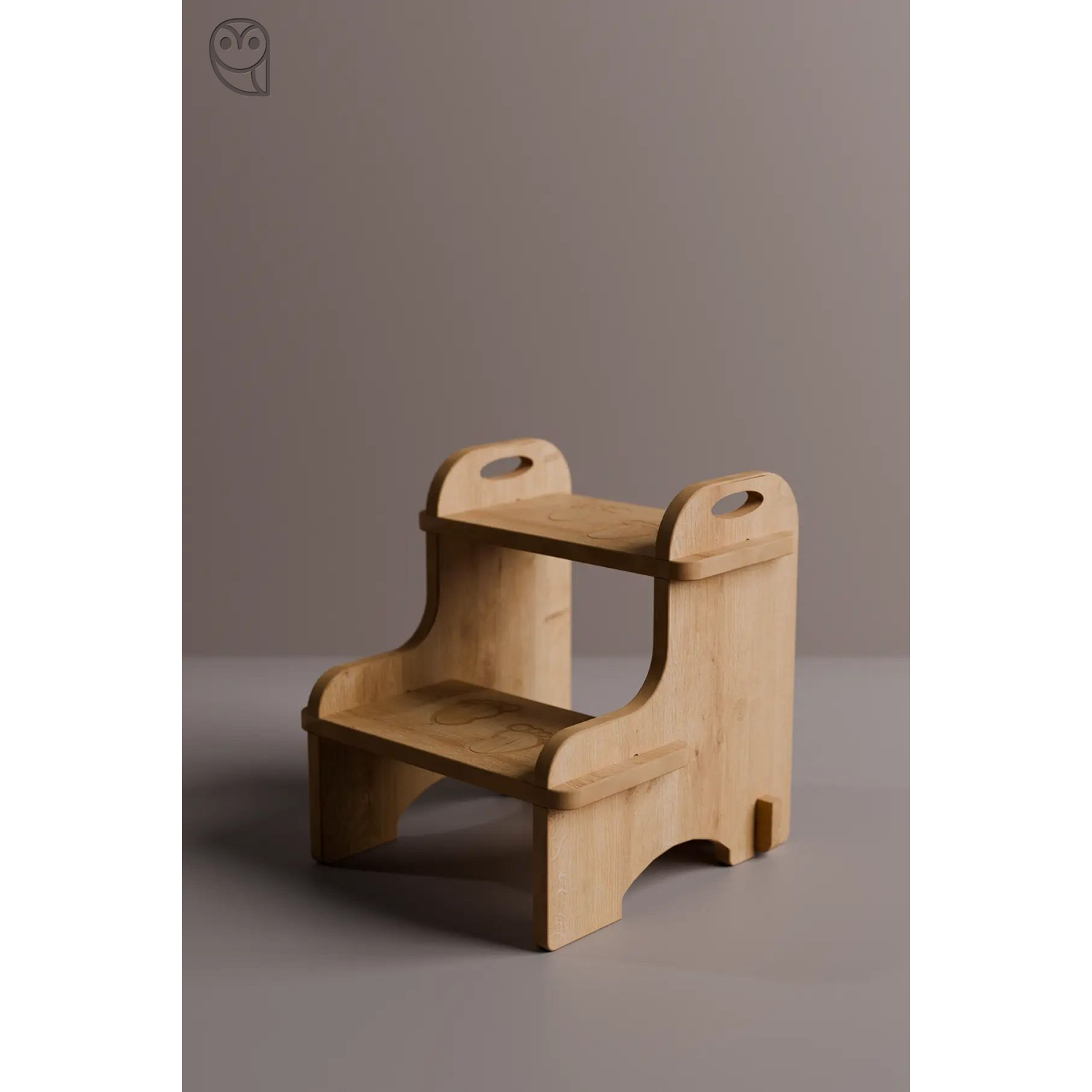 Basamak Çocuk Ve Yetişkin Montessori Yükseltici Merdiven Ahşap Renk Meşe