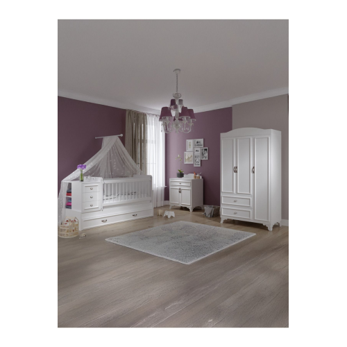 Lisa Büyüyebilen Bebek Odası Beyaz %100 Mdf