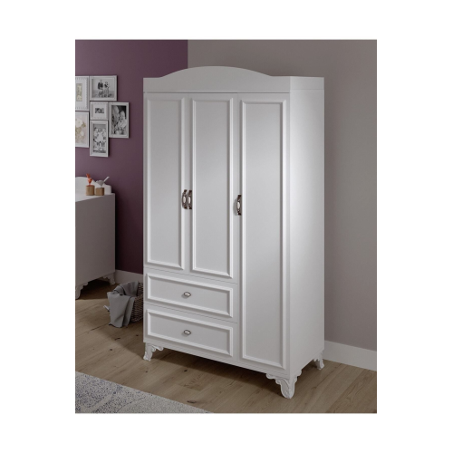 Lisa 3 Kapaklı Dolap Beyaz %100 Mdf