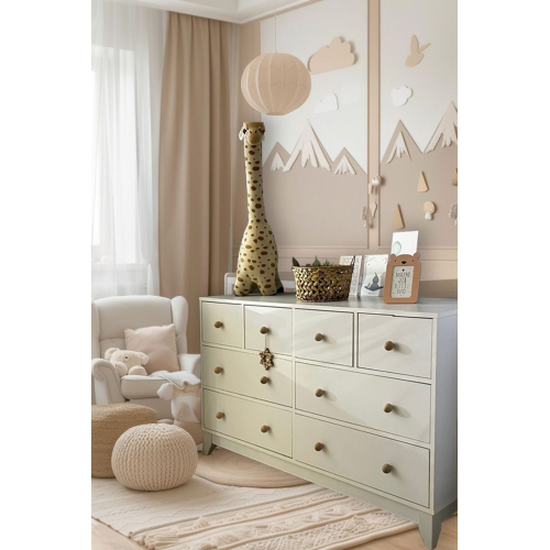 Bonnie %100 Mdf Beyaz 8 Çekmeceli Bebek & Çocuk Şifonyer