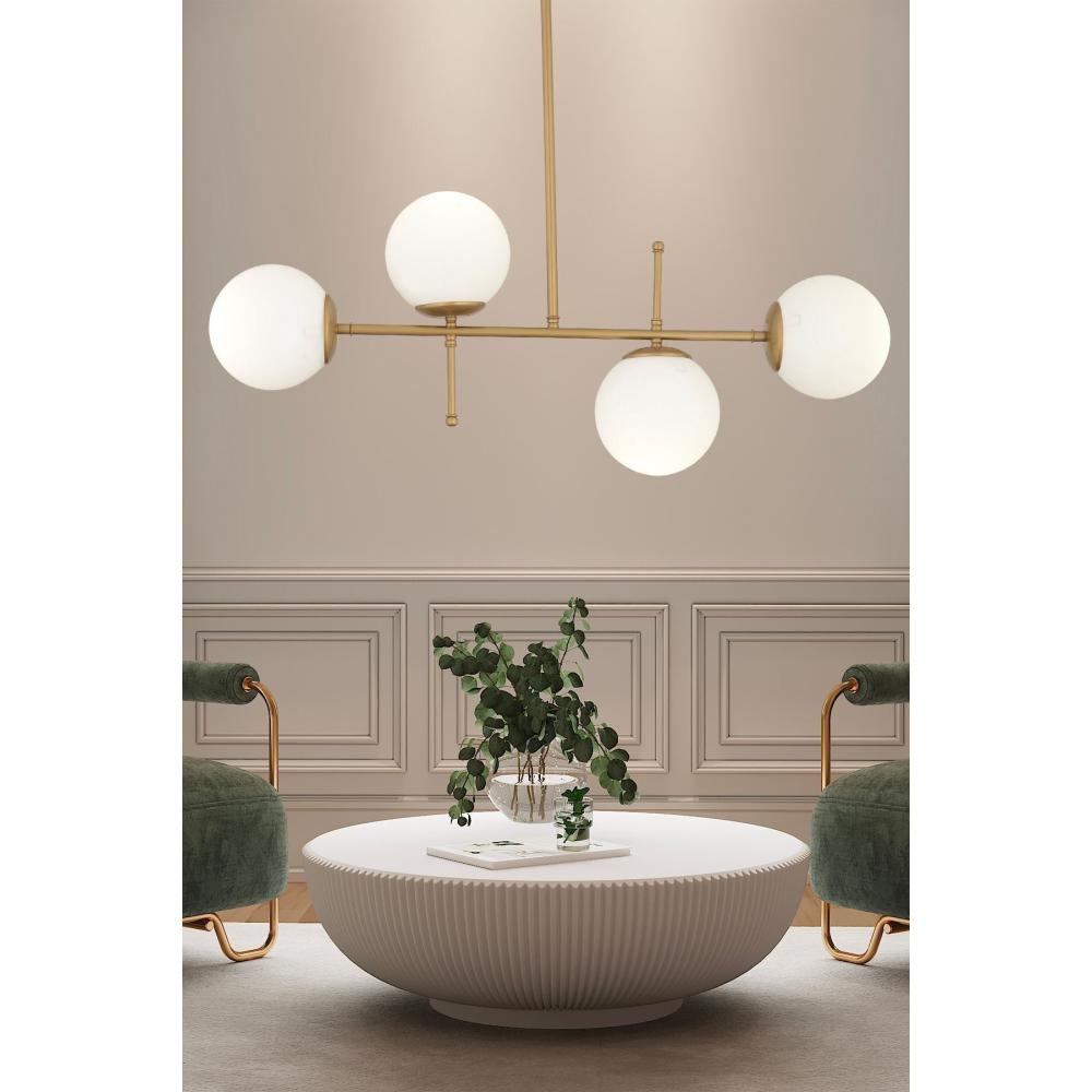 Günay 4Lü Eskitme Modern Mutfak Yemek Masası Üstü Yatak odası Salon Avize