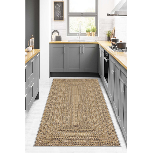 Dijital Baskı Yıkanabilir Kaymaz Taban Leke Tutmaz Mutfak Halısı Salon Halısı Ve Yolluk