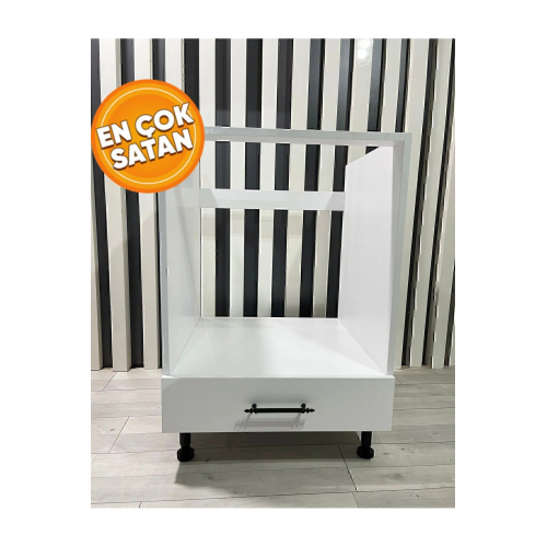 Ankastre Modülü Kabini Beyaz Fırın Ocak Dolabı Kapaklı Ayarlı Ayaklı