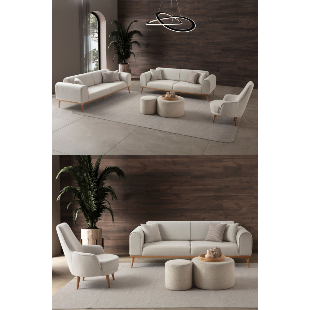 Rebul 3+3+1 Koltuk Takımı Bej Renk