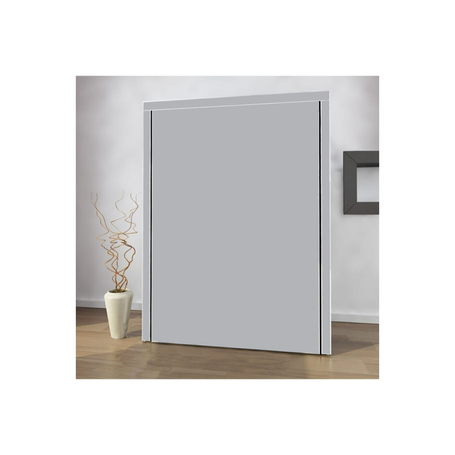 Özel Tasarım Güçlendirilmiş Çelik Yapım Yorgan Hurcu Yüklük Saklama Dolabı Gri Renk Bez Dolap